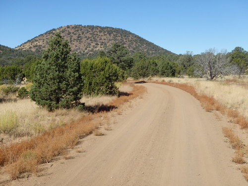 GDMBR: The Continental Divide Hiking Trail is between us and that hill.